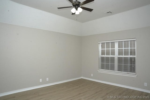 11906 S Nandina St, Jenks, OK 74037 - empty room with wood finished floors and a ceiling fan