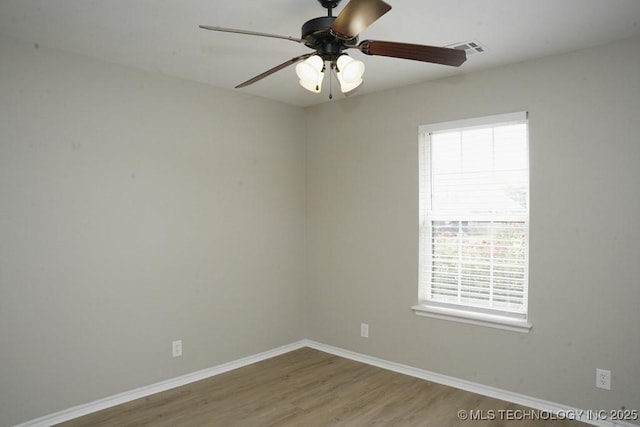 11906 S Nandina St, Jenks, OK 74037 - empty room featuring wood finished floors and ceiling fan