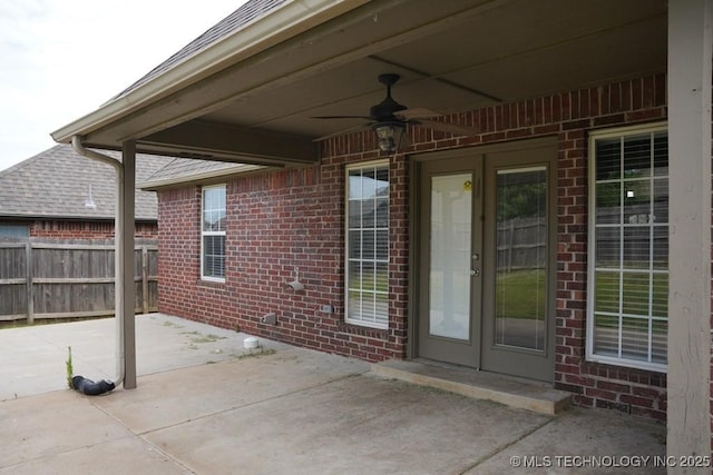 11906 S Nandina St, Jenks, OK 74037 - view of patio featuring ceiling fan