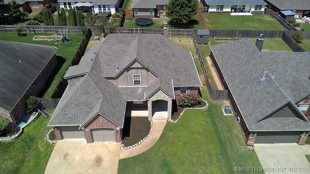 11906 S Nandina St, Jenks, OK 74037 - aerial view of residential area