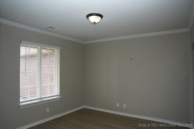 11906 S Nandina St, Jenks, OK 74037 - unfurnished room with crown molding and wood finished floors
