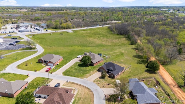 1704 Estates Dr, Grove, OK 74344 - aerial overview of property's location featuring a heavily wooded area
