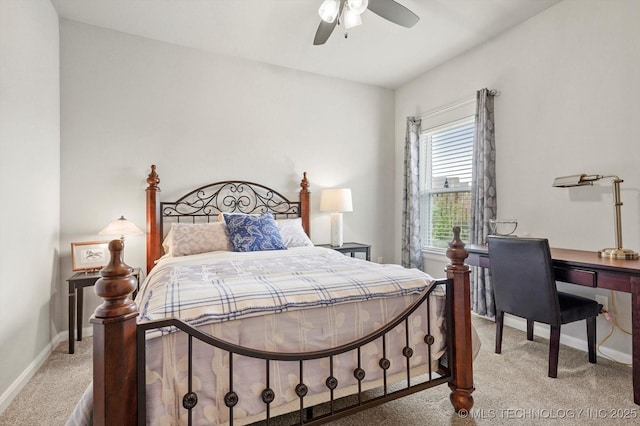 14305 S College Ave, Bixby, OK 74008 - carpeted bedroom with baseboards and a ceiling fan