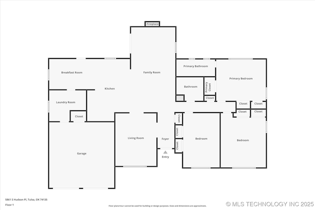 5861 S Hudson Pl, Tulsa, OK 74135 - view of room layout