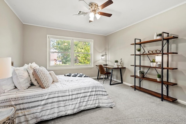 5861 S Hudson Pl, Tulsa, OK 74135 - bedroom featuring carpet floors and ornamental molding