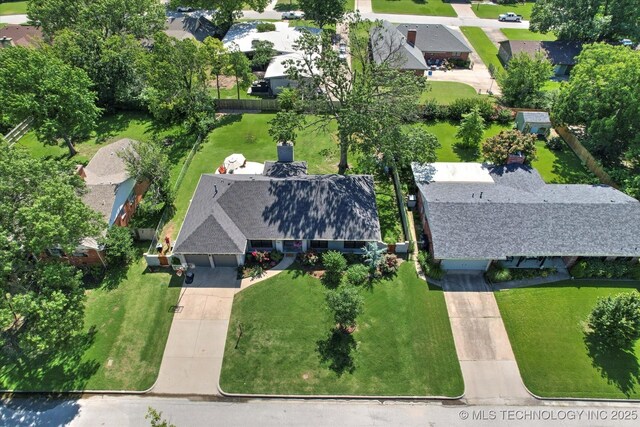 5861 S Hudson Pl, Tulsa, OK 74135 - aerial perspective of suburban area