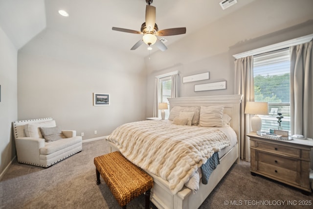 11802 S New Haven Ave, Tulsa, OK 74137 - bedroom featuring dark carpet, multiple windows, and a ceiling fan