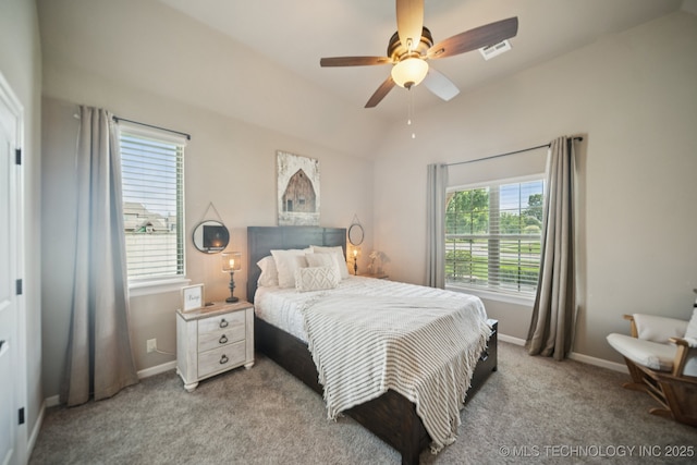 11802 S New Haven Ave, Tulsa, OK 74137 - carpeted bedroom featuring lofted ceiling and ceiling fan