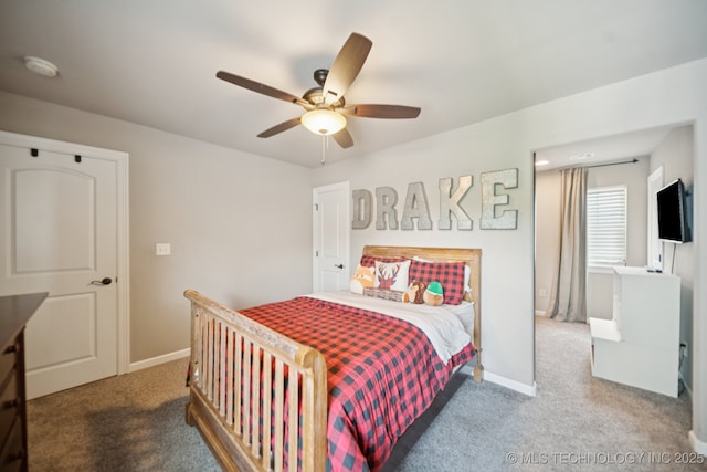 11802 S New Haven Ave, Tulsa, OK 74137 - carpeted bedroom featuring baseboards and a ceiling fan