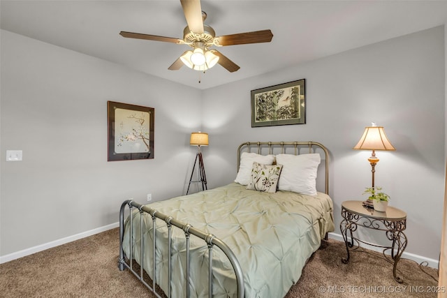3331 Bunker St, Claremore, OK 74019 - bedroom with carpet flooring and a ceiling fan