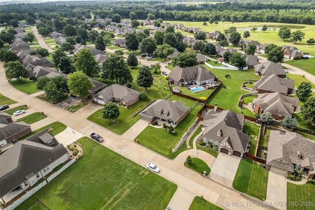 3331 Bunker St, Claremore, OK 74019 - aerial view of residential area with a golf club