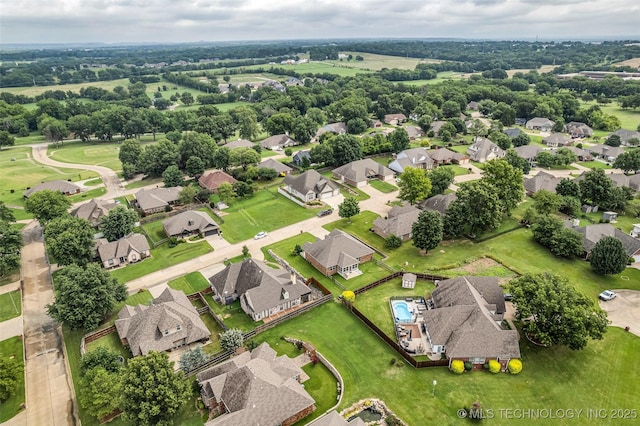 3331 Bunker St, Claremore, OK 74019 - aerial perspective of suburban area