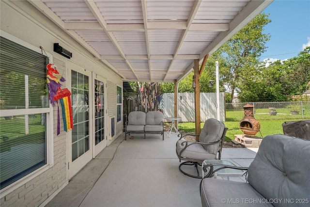 4647 S 30th W Ave, Tulsa, OK 74107 - fenced backyard with a patio