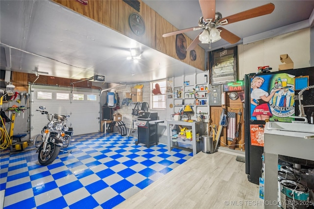 4647 S 30th W Ave, Tulsa, OK 74107 - garage with ceiling fan