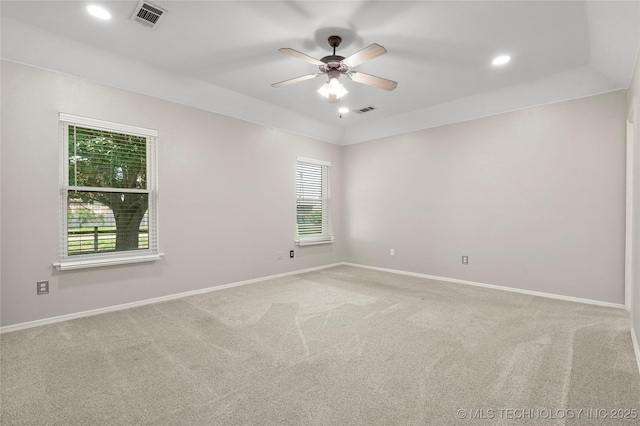 9005 N 154th E Ct, Owasso, OK 74055 - carpeted spare room with ceiling fan and recessed lighting