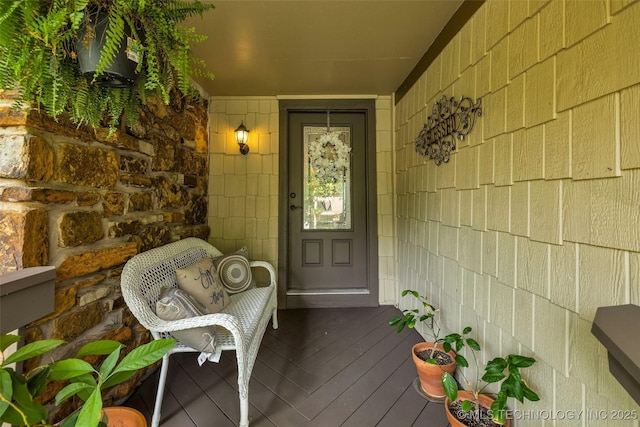 4350 E 74th Pl, Tulsa, OK 74136 - doorway to property featuring covered porch
