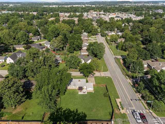 1640 E 41st St, Tulsa, OK 74105 - aerial view of property and surrounding area featuring a tree filled landscape