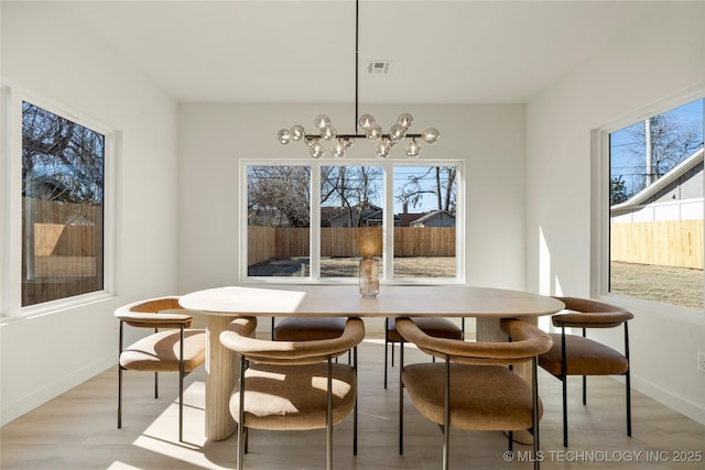 1732 S Jamestown Ave, Tulsa, OK 74112 - dining area featuring light wood finished floors and a chandelier