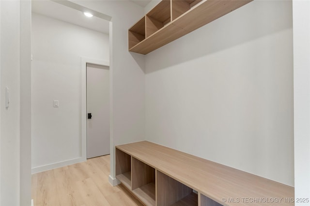 1732 S Jamestown Ave, Tulsa, OK 74112 - mudroom with light wood-style floors and recessed lighting