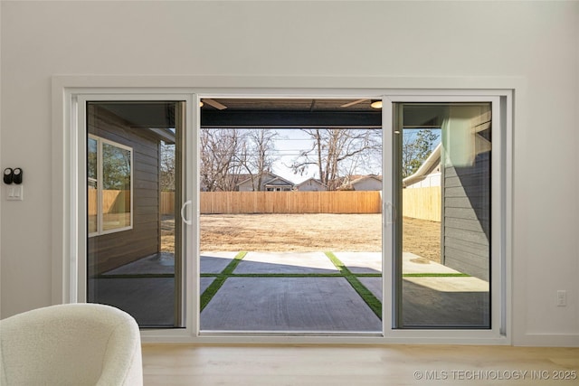 1732 S Jamestown Ave, Tulsa, OK 74112 - entryway featuring wood finished floors and baseboards