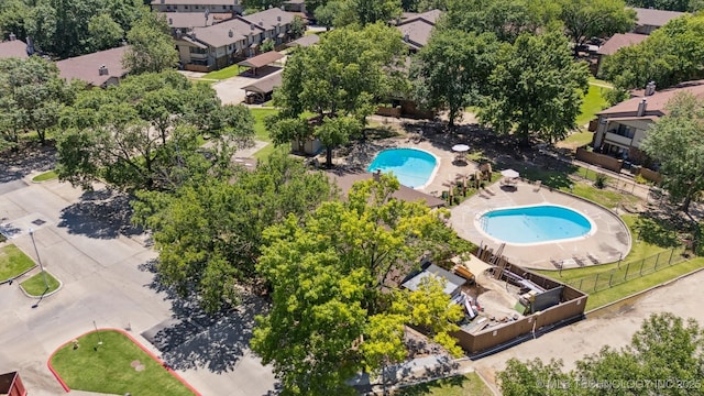 6376 S 80th E Ave Unit G, Tulsa, OK 74133 - bird's eye view of a pool area