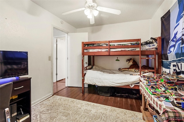 1508 Melissa Cir, Sapulpa, OK 74066 - bedroom with wood finished floors and a ceiling fan