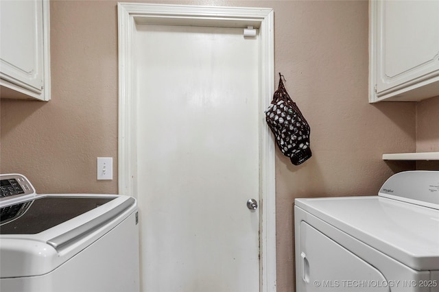 1508 Melissa Cir, Sapulpa, OK 74066 - washroom with washing machine and clothes dryer and cabinet space