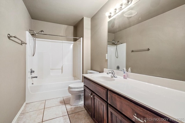 7185 N 194th E Ave, Owasso, OK 74055 - full bathroom with vanity, tub / shower combination, and tile patterned floors