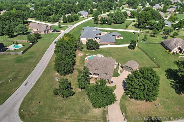 7185 N 194th E Ave, Owasso, OK 74055 - aerial overview of property's location with nearby suburban area