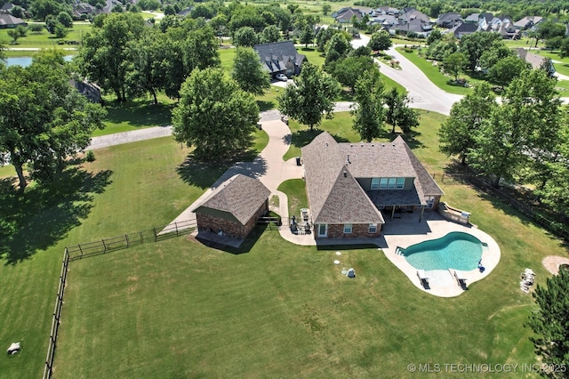 7185 N 194th E Ave, Owasso, OK 74055 - aerial view of property's location featuring a pool area