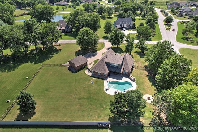 7185 N 194th E Ave, Owasso, OK 74055 - aerial view of property and surrounding area with a pool