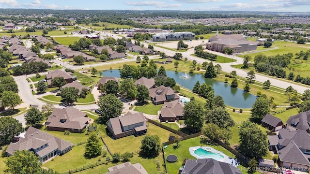 14003 E 87th Pl N, Owasso, OK 74055 - aerial view of residential area featuring a large body of water
