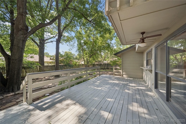 8912 S 70th E Ave, Tulsa, OK 74133 - wooden terrace featuring a fenced backyard