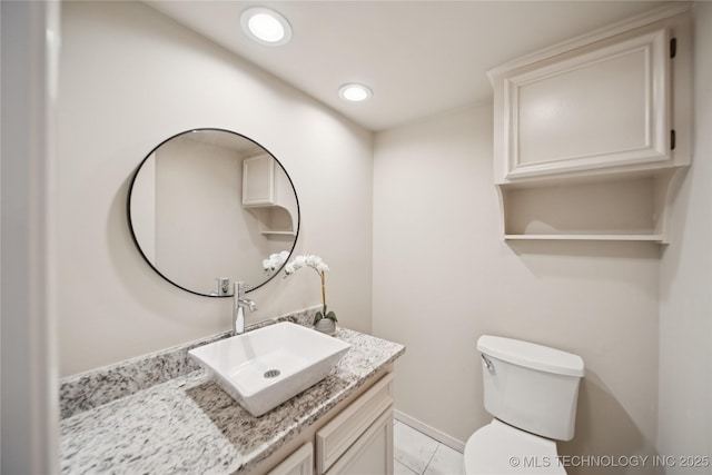 8912 S 70th E Ave, Tulsa, OK 74133 - half bath featuring vanity and recessed lighting