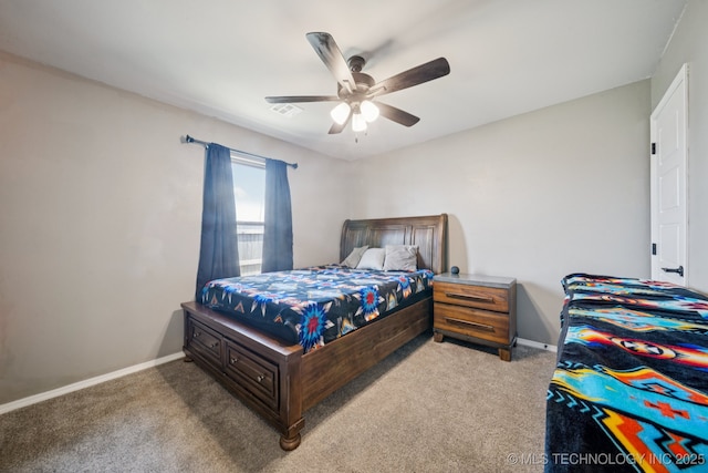 7413 N 160th E Ave, Owasso, OK 74055 - bedroom featuring light colored carpet and ceiling fan