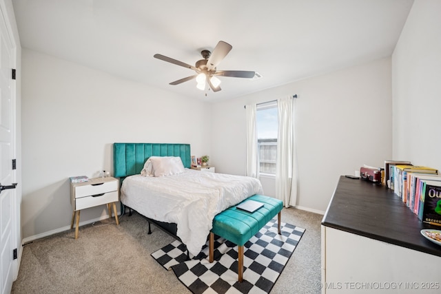 7413 N 160th E Ave, Owasso, OK 74055 - bedroom featuring light carpet and a ceiling fan