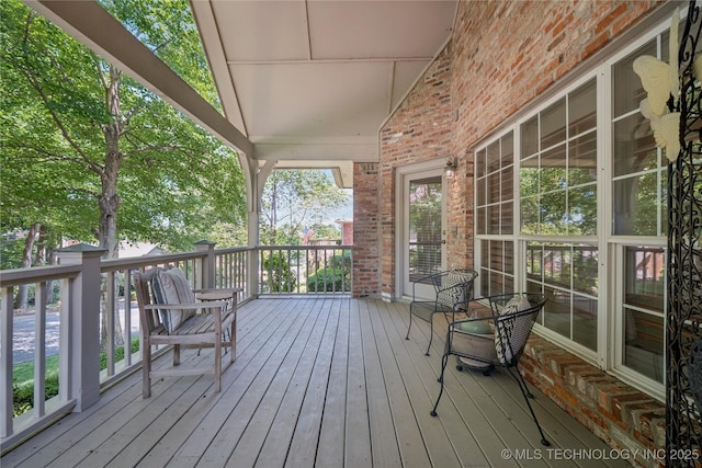 7534 S Hudson Pl, Tulsa, OK 74136 - view of wooden terrace