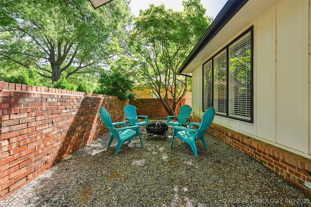 3350 E 54th St, Tulsa, OK 74135 - view of yard featuring a fire pit