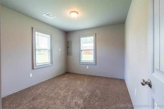104 Gardenia Pl, Mannford, OK 74044 - carpeted spare room featuring electric panel and baseboards