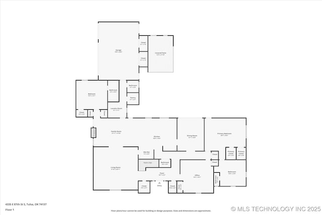 4335 E 87th St, Tulsa, OK 74137 - view of floor plan / room layout