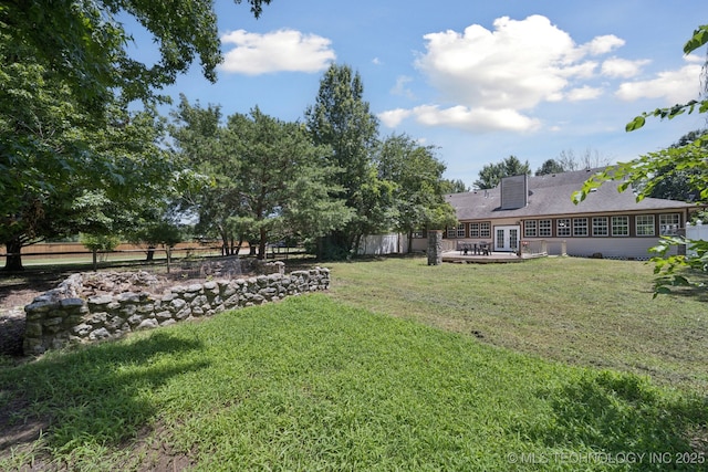 10102 N 147th E Ave, Owasso, OK 74055 - view of yard with french doors