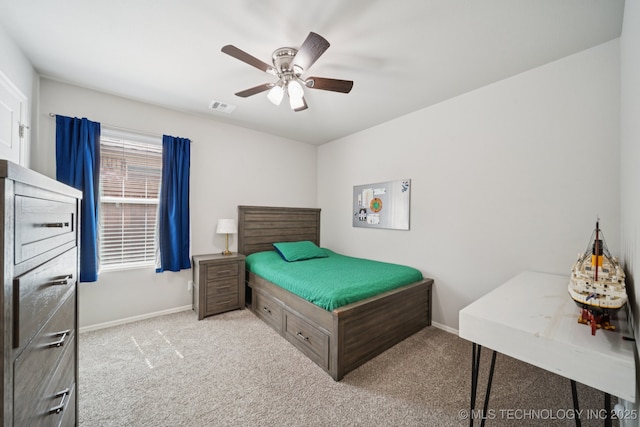 2618 W 115th St S, Jenks, OK 74037 - bedroom with carpet floors and a ceiling fan