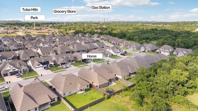 2618 W 115th St S, Jenks, OK 74037 - aerial view of residential area