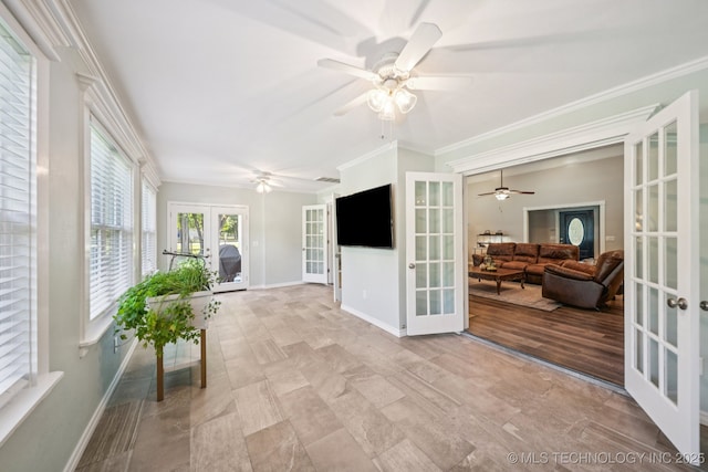 4852 E Redbud Dr, Claremore, OK 74019 - sunroom / solarium featuring french doors