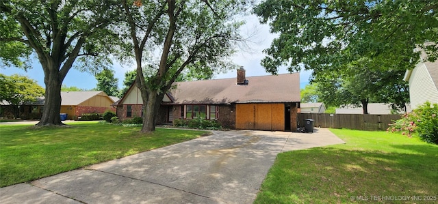9712 S Hudson Ave, Tulsa, OK 74137 - view of front of property featuring a chimney and brick siding