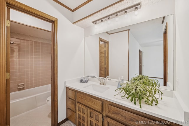 12526 S 12th St, Jenks, OK 74037 - full bath with vanity, tile patterned flooring, and tub / shower combination