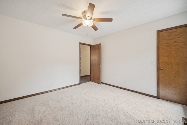 12526 S 12th St, Jenks, OK 74037 - unfurnished room with ceiling fan, carpet flooring, and a textured ceiling