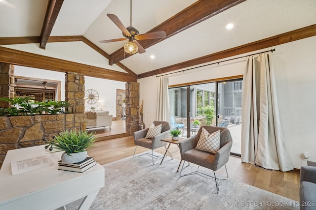 12526 S 12th St, Jenks, OK 74037 - living room featuring wood finished floors, ceiling fan, and recessed lighting