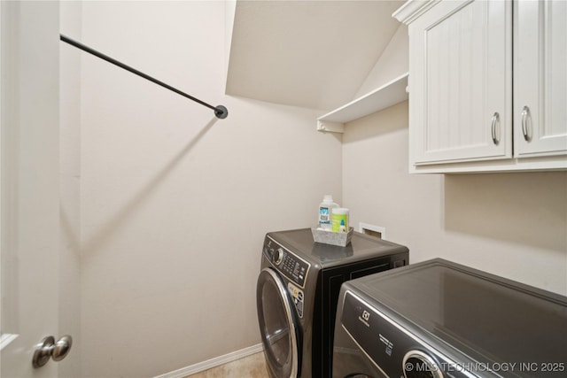 8404 E 98th Pl, Tulsa, OK 74133 - laundry room with washer and clothes dryer and cabinet space