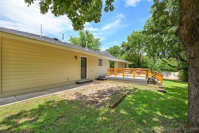 10 E 31st Pl, Sand Springs, OK 74063 - back of property featuring a wooden deck